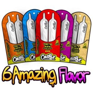 CASPER THC-A PREMIUM INDOOR FLOWER 43% 1GM X 2PK PRE ROLLS JOINTS 10CT/ BOX