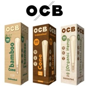 OCB UNBLEACHED 1 1/4 HEMP CONES 100CT/ BOX