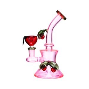 7'' DOUBLE CHERRY PINK CONCAVE WATER PIPE