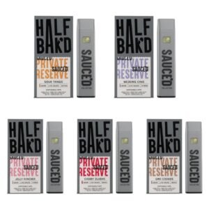 HALF BAK'D SAUCE'D PRIVATE RESERVE 1G LIVE RESIN DISPOSABLE VAPE 5CT/BOX