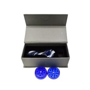 4" TRANSCULENT WIG WAG DESIGN WITH GRINDER & SCREEN HAND PIPE SET