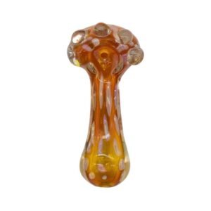 3.5'' GOLD FUMING MARBLE HEAD HAND PIPE