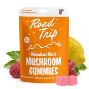 ROAD TRIP MICRODOSED BLEND MUSHROOM GUMMIES 20CT/BAG - 6CT/DISPLAY (PINK LEMONADE)