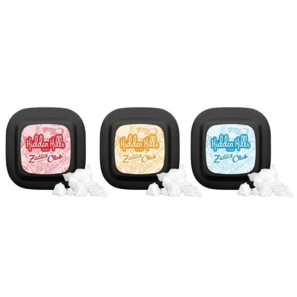 HIDDEN HILLS ZATICS CLUB CRYO CURED DIAMONDS THC-A + D9 + THC-B 2.5GM DAB 10CT/ BOX