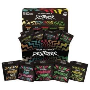 DESTROYER HIGH POTENCY 99% PURE THCA MIX FLAVOR 3000MG 2PK GUMMIES 100CT/ BOX