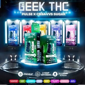 GEEK THC PULSE X CB9A VVS SUGAR D8 + THCP 7.5GM DISPO 5CT/ BOX