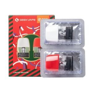 GEEK VAPE Q PODS CHRISTMAS EDITION 2CT/PACK - TOP FILL 0.6 OHM RED & 0.8OHM WHITE
