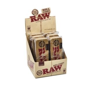 RAW CLASSIC ROLL CADDY METAL TIN CASE FITS KING SIZE SLIM 6CT/ DISPLAY