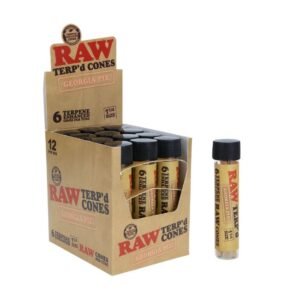 RAW TERP'D 1 1/4 SIZE CONES 6PK 12CT/ BOX