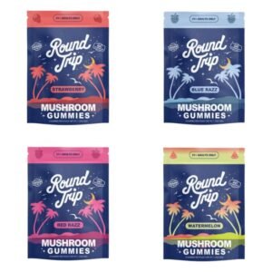 ROUND TRIP 4X STRENGHT MUSHROOM VEGAN 8PK GUMMIES 10CT/ BOX