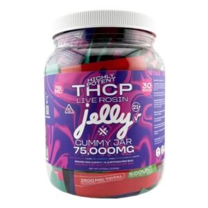 NYB JELLY HIGHLY POTENT THCP LIVE ROSIN 75,000MG GUMMIES ASSORTED FLAVOR 5PK 30CT/ JAR