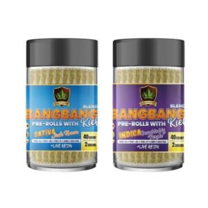 CROWNZEN BANGBANG BLEND WITH KEIF THC-A + THC-JD + THC-P + CBN + D8 2GM PRE ROLLS 40CT JAR