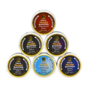 CROWNZEN FROZEN BADDER THCA + D9 + LIVE ROSIN 2GM DAB JAR