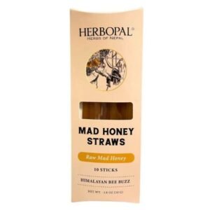 HERBOPAL MAD HONEY STRAWS HIMALAYAN BEE BUZZ 1.8OZ (50GM) 10 STICKS PACK