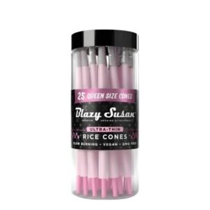 BLAZY SUSAN QUEEN SIZE ULTRA THIN RICE CONE 25CT JAR