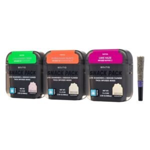 BOUTIQ THCA LIVE DIAMONDS INDOOR FLOWER 0.5GM MINI PRE ROLLS JOINTS 5PK TIN 10CT/ BOX