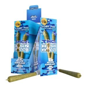 LOST THC THCA ROSIN ROLLS 1.65GM X 2PK (PRE PRICED $7.99) PRE ROLL JOINTS 10CT/ BOX