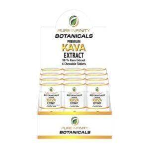 PURE INFINITY BOTANICALS PREMIUM KAVA EXTRACT CHEWABLE TABLETS 6CT/PACK - 18CT/DISPLAY