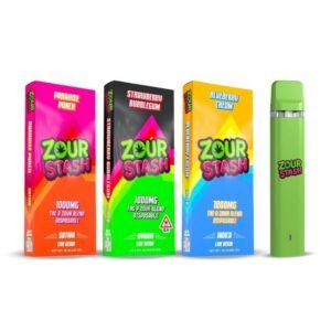 ZOUR STASH THC-A ZOUR BLEND LIVE RESIN 1GM DISPOSABLE 5CT/BOX