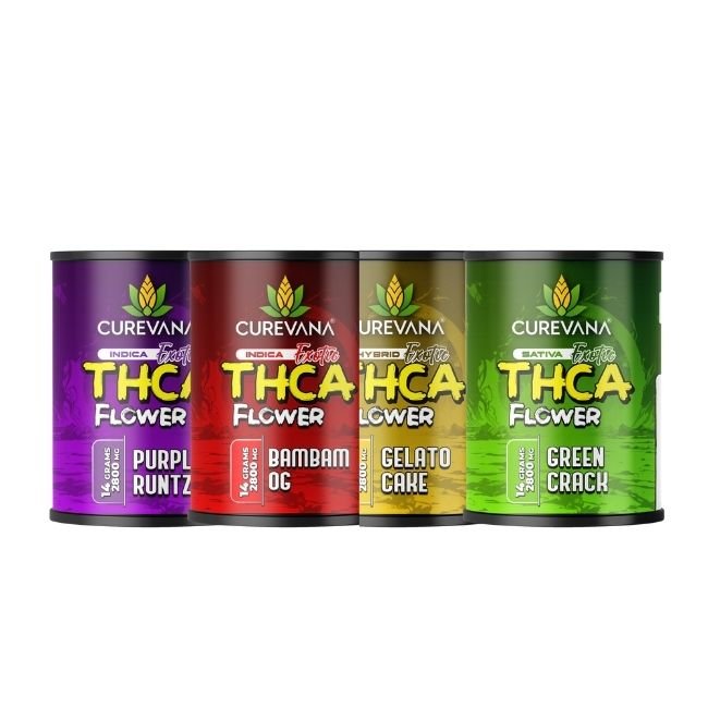 CUREVANA EXOTIC THC-A FLOWER 14GM JAR CUREVANA EXOTIC THC-A FLOWER 14GM JAR