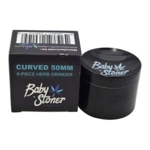 BABY STONER 4PARTS ZINC ALLOY CURVED 50MM GRINDER