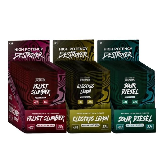 DESTROYER PREMIUM EXOTIC THC-A FLOWER 3.5GM JAR 10CT DISPLAY DESTROYER PREMIUM EXOTIC THC-A FLOWER 3.5GM JAR 10CT DISPLAY