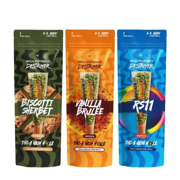 DESTROYER THC-A HASH HOLE 2.2GM PRE ROLL 10CT DISPLAY