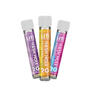 LIT EXOTICS THC-A HASH HOLE 2GM PRE ROLLS 20CT DISPLAY