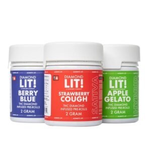 LIT THC-A DIAMOND INFUSED 2GM PRE ROLLS 50CT JAR
