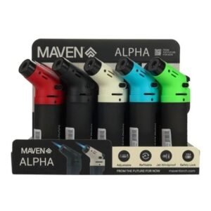 MAVEN ALPHA SEQUOIA COLLECTION WIND PROOF TORCH LIGHTER 15CT DISPLAY