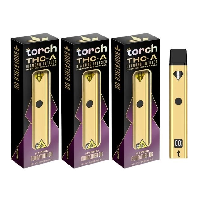 TORCH THC-A DIAMOND INFUSED 2.5GM DISPOSABLE VAPE 5CT DISPLAY TORCH THC-A DIAMOND INFUSED 2.5GM DISPOSABLE VAPE 5CT DISPLAY