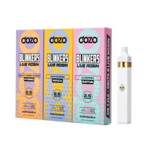 DOZO BLINKERS D9 THC + D8 LIVE ROSIN 2.5GM DISPOSABLE VAPE 5CT BOX
