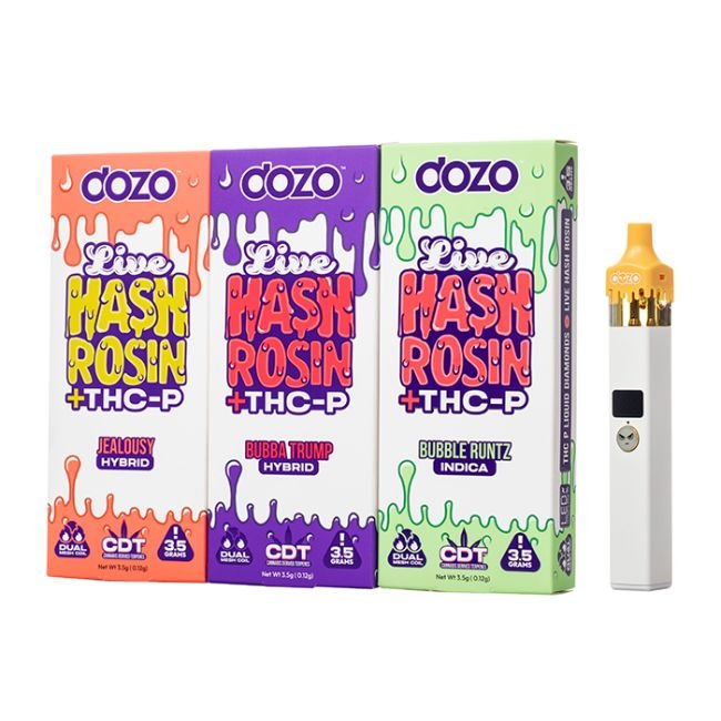 DOZO LIVE HASH ROSIN + THC-P 3.5GM DISPOSABLE 5CT DISPLAY DOZO LIVE HASH ROSIN + THC-P 3.5GM DISPOSABLE 5CT DISPLAY