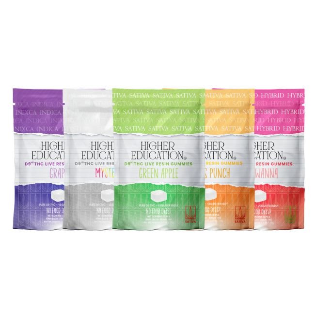 HIGHER EDUCATION DELTA 9 GUMMIES (FL COMPLIANT) 10MG EACH 10CT BAG HIGHER EDUCATION DELTA 9 GUMMIES (FL COMPLIANT) 10MG EACH 10CT BAG
