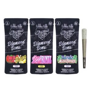 HIDDEN HILLS DIAMOND BOYZ THCA DIAMOND DONUT 2.2GM PRE ROLLS JOINTS 10CT/ BOX