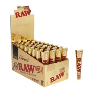 RAW CLASSIC ETHEREAL KING SIZE 3PK PRE-ROLLED CONE 32CT/ BOX