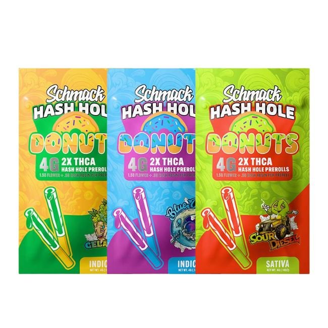 SCHMACK THC-A HASH HOLE 2 X 2GM PRE ROLLS 10CT DISPLAY SCHMACK THC-A HASH HOLE 2 X 2GM PRE ROLLS 10CT DISPLAY
