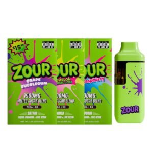 ZOUR STASH PRE PRICE $15.99 1.5GM THC-A DISPOSABLE VAPE 5CT DISPLAY