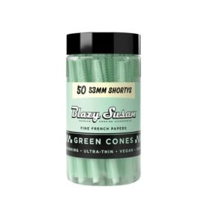 BLAZY SUSAN 53MM SHORTYS GREEN CONES 50CT JAR