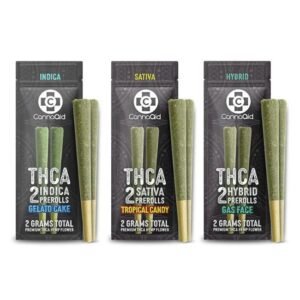 CANNAAID THCA 1GM X 2PK HYBRID PRE ROLLS JOINTS 10CT/ BOX