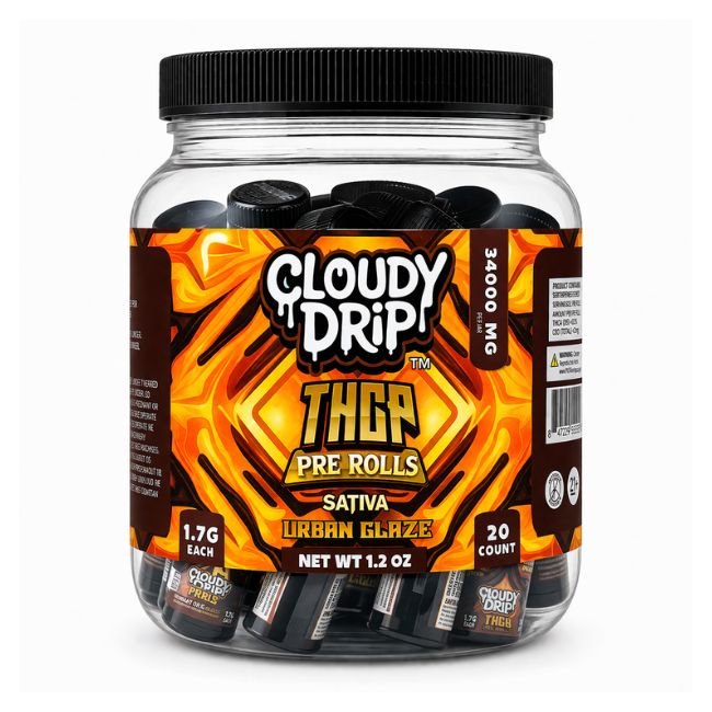 CLOUDY DRIP THC-P 1.7GM PRE ROLL TUBE 20CT JAR CLOUDY DRIP THC-P 1.7GM PRE ROLL TUBE 20CT JAR