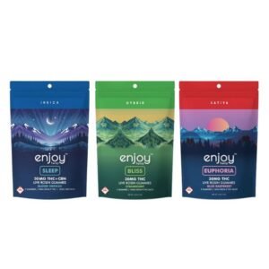 ENJOY HEMP 50MG THC + CBN LIVE ROSIN 2PK GUMMIES 10CT/BOX