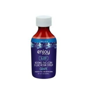 ENJOY HEMP DELTA 9 THC + CBN OR CBD 800MG LIVE ROSIN SYRUP 4OZ 120ML BOTTLE