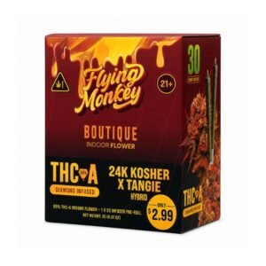 FLYING MONKEY BOUTIQUE THC-A 2GM SINGLE PRE ROLLS 30CT DISPLAY (2.99 PRE-PRICED)