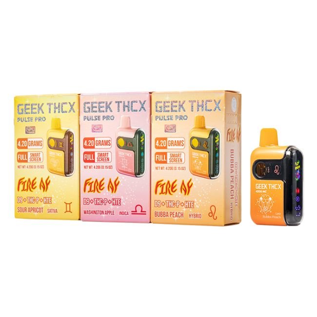 GEEK THCX PULSE PRO 4.2GM DISPOSABLE VAPE 5CT DISPLAY GEEK THCX PULSE PRO 4.2GM DISPOSABLE VAPE 5CT DISPLAY