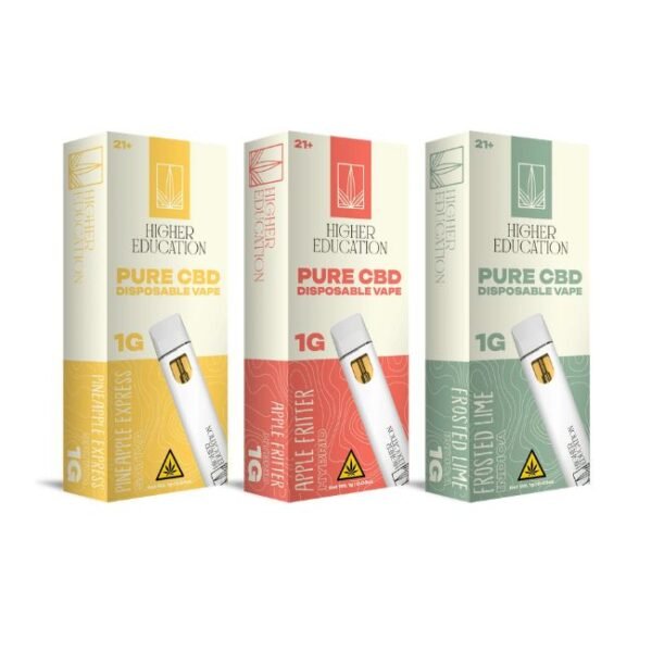 HIGHER EDUCATION PURE CBD 1GM DISPOSABLE VAPE 5CT DISPLAY