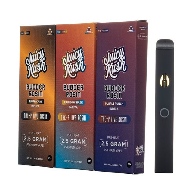 JUICY KUSH THC-P LIVE ROSIN 2.5GM DISPOSABLE VAPE 5CT DISPLAY JUICY KUSH THC-P LIVE ROSIN 2.5GM DISPOSABLE VAPE 5CT DISPLAY
