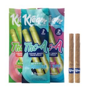 KREAM THCA CAVIAR SAUCE PALM 2.5GM PER LEAF PRE ROLLS JOINTS 2PK 10CT/ BOX