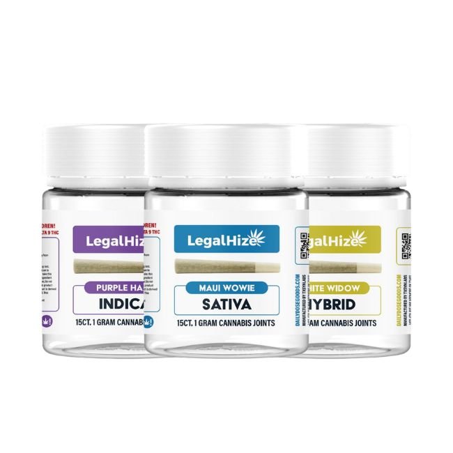 LEGALHIZE COMPLIANT CANNABIS 1GM SINGLE TUBE DOOBIES 15CT JAR LEGALHIZE COMPLIANT CANNABIS 1GM SINGLE TUBE DOOBIES 15CT JAR