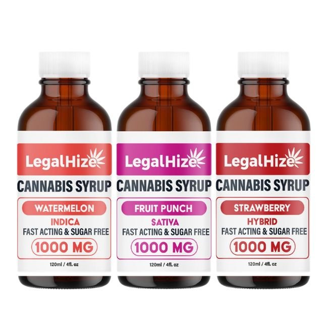 LEGALHIZE COMPLIANT CANNABIS 1000MG SYRUP 120ML BOTTLE LEGALHIZE COMPLIANT CANNABIS 1000MG SYRUP 120ML BOTTLE